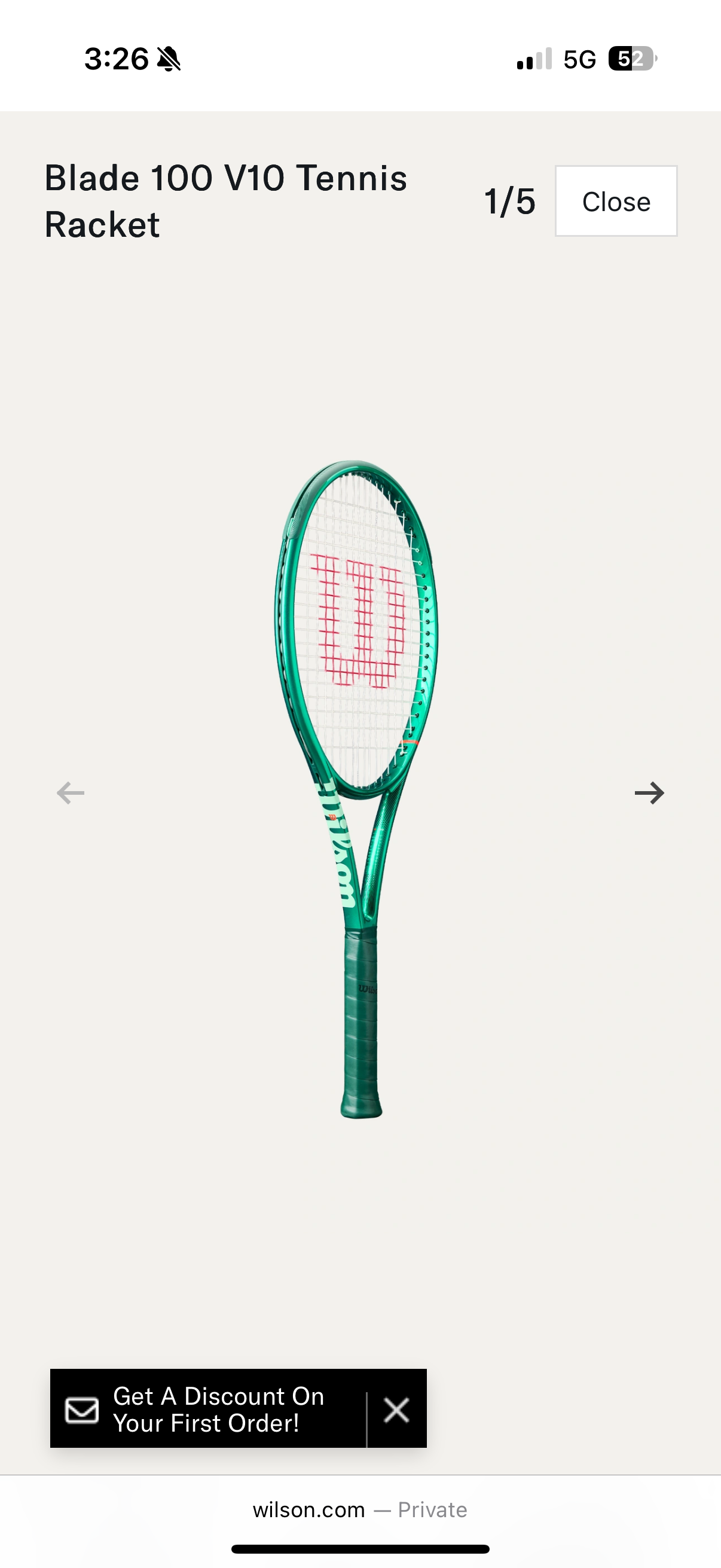 Blade v100 tennis racket